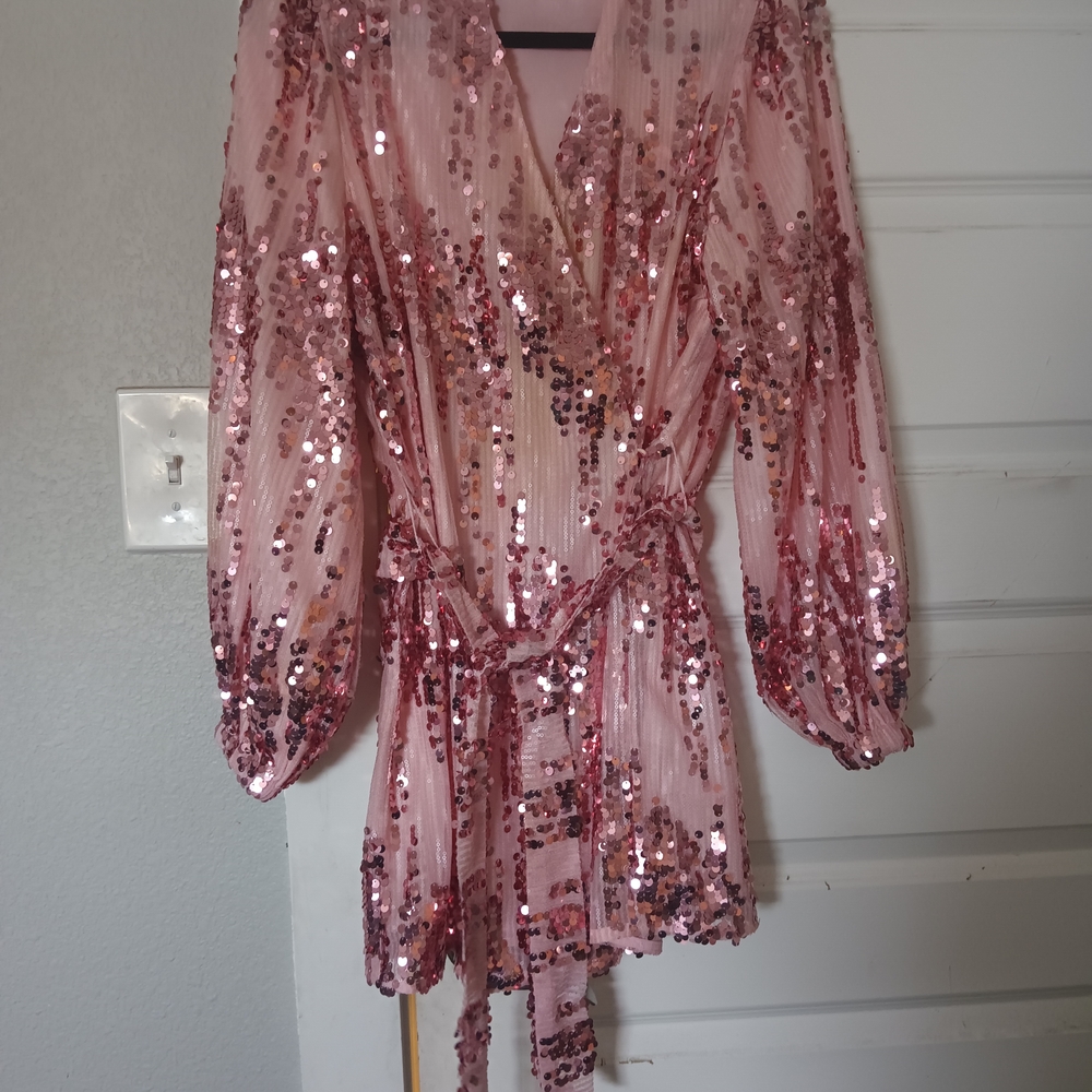 Buddy Love Pink Sequin Mini Dress